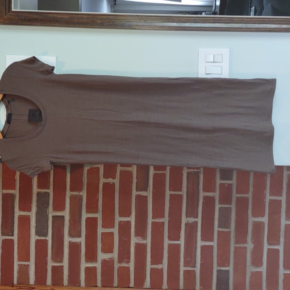 Anthony Thomas Melillo's T-shirt Midi dress, Knit, Taupe, size M, New With Tags - Picture 3 of 8